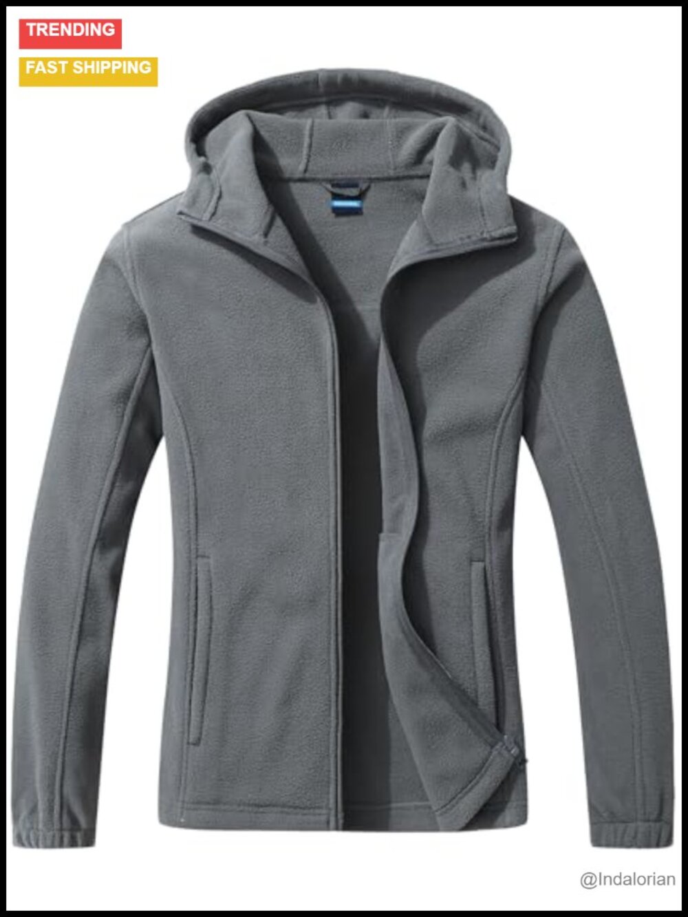Women's Polar Fleece Full Zip Hooded Jacket